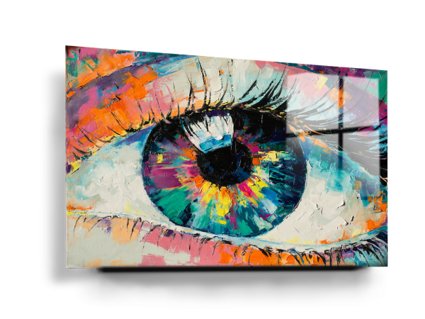 Abstract Colourful Eye Glass Art