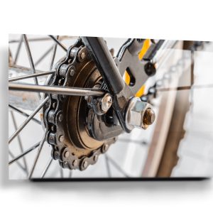 Bike Gears Glass Wall Art