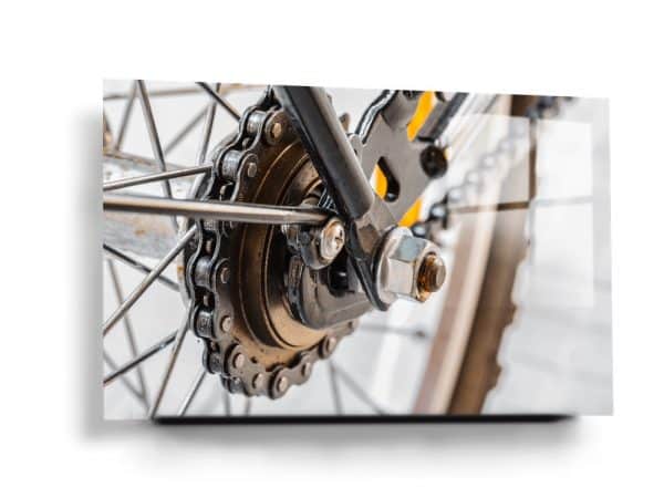 Bike Gears Glass Wall Art