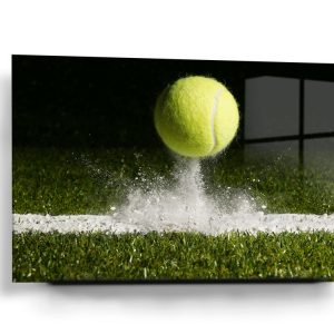 Tennis Ball Glass Wall Art