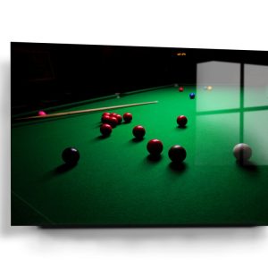 Snooker Table Glass Wall Art