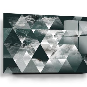 Triangle Pattern Glass Wall Art