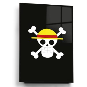 Pirate with Straw Hat Glass Wall Art