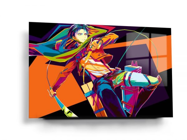 Anime Attack on Titan Glass Wall Art