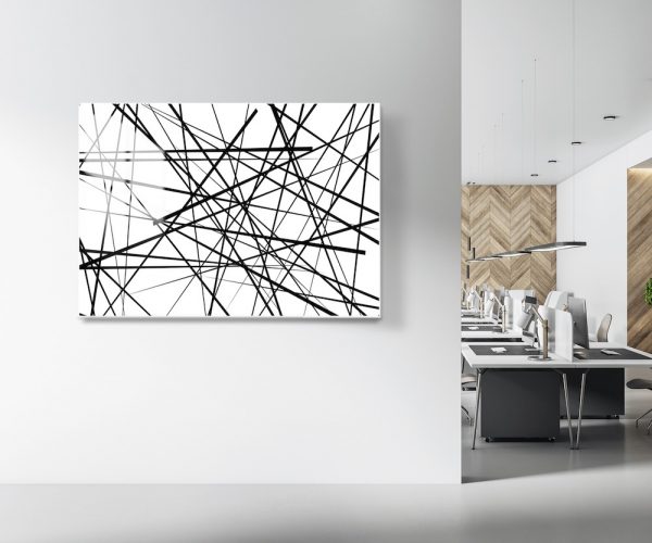 Abstract Geometric Pattern Glass Wall Art