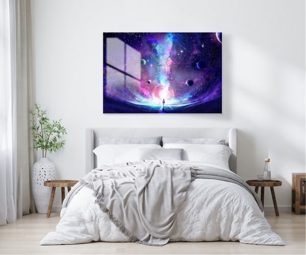 Nebula bedroom glass art